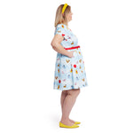 Stitch Shoppe Winnie the Pooh Laci Dress Full Length Side Model View