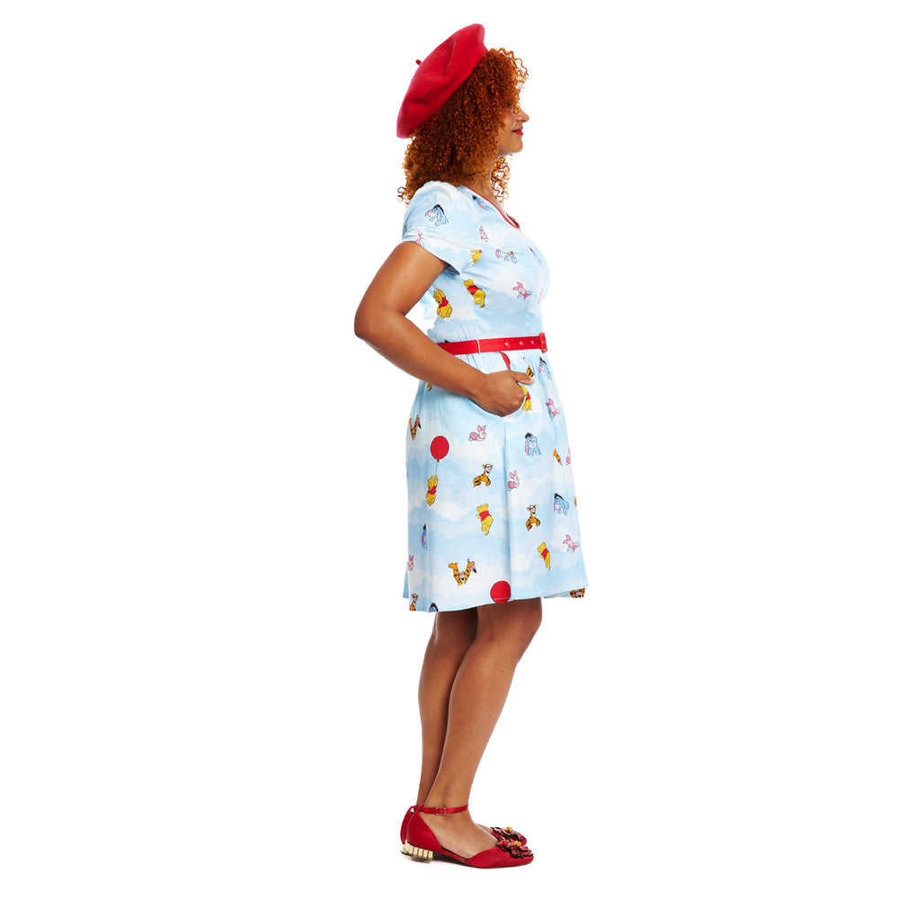 Stitch Shoppe Winnie the Pooh Laci Dress Full Length Side Model View-zoom