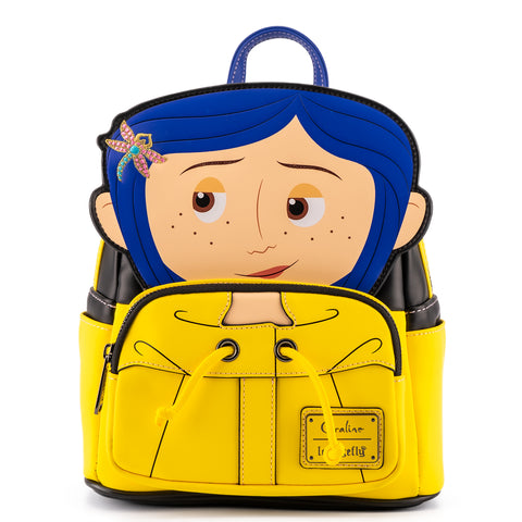 Coraline Raincoat Cosplay Mini Backpack Front View
