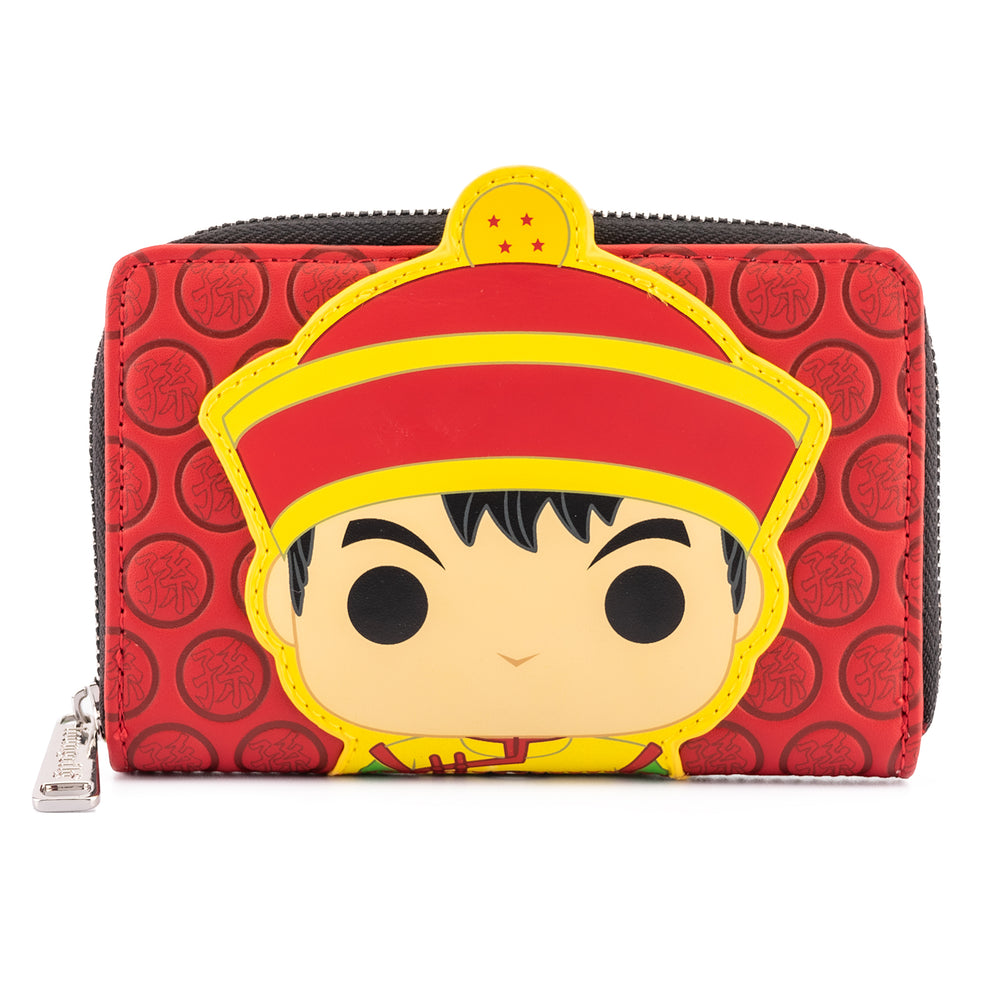 Funko Pop! by Loungefly Dragon Ball Z Gohan and Piccolo Zip Around Wallet Front View-zoom