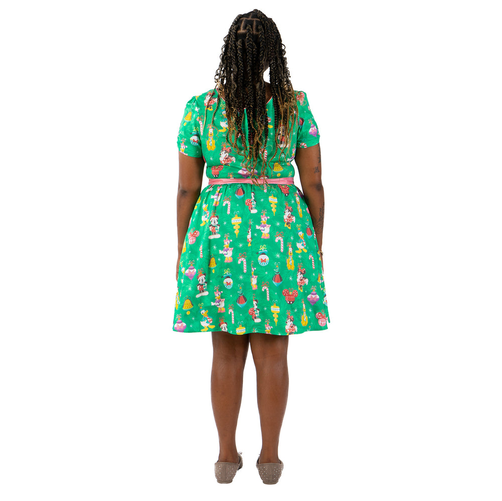 Disney Stitch Shoppe Holiday "Laci" Dress Full Back Model View-zoom
