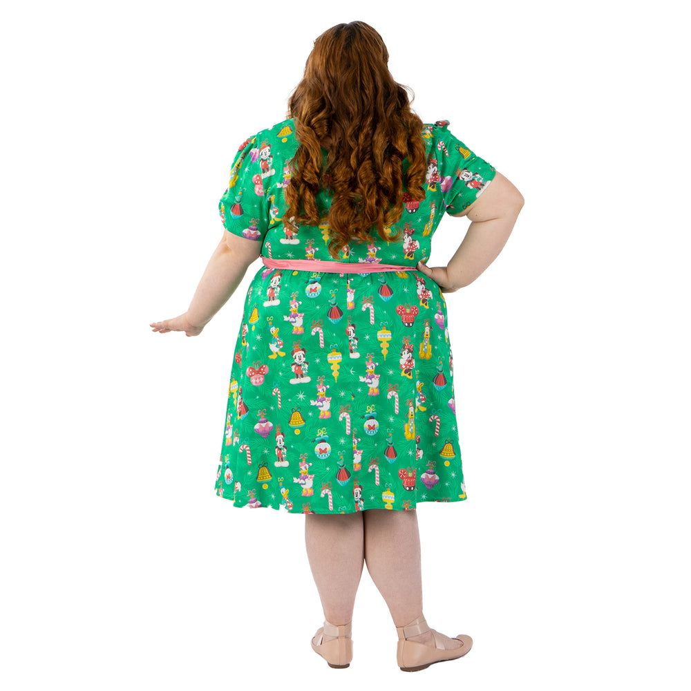 Disney Stitch Shoppe Holiday "Laci" Dress Back Full Model View-zoom
