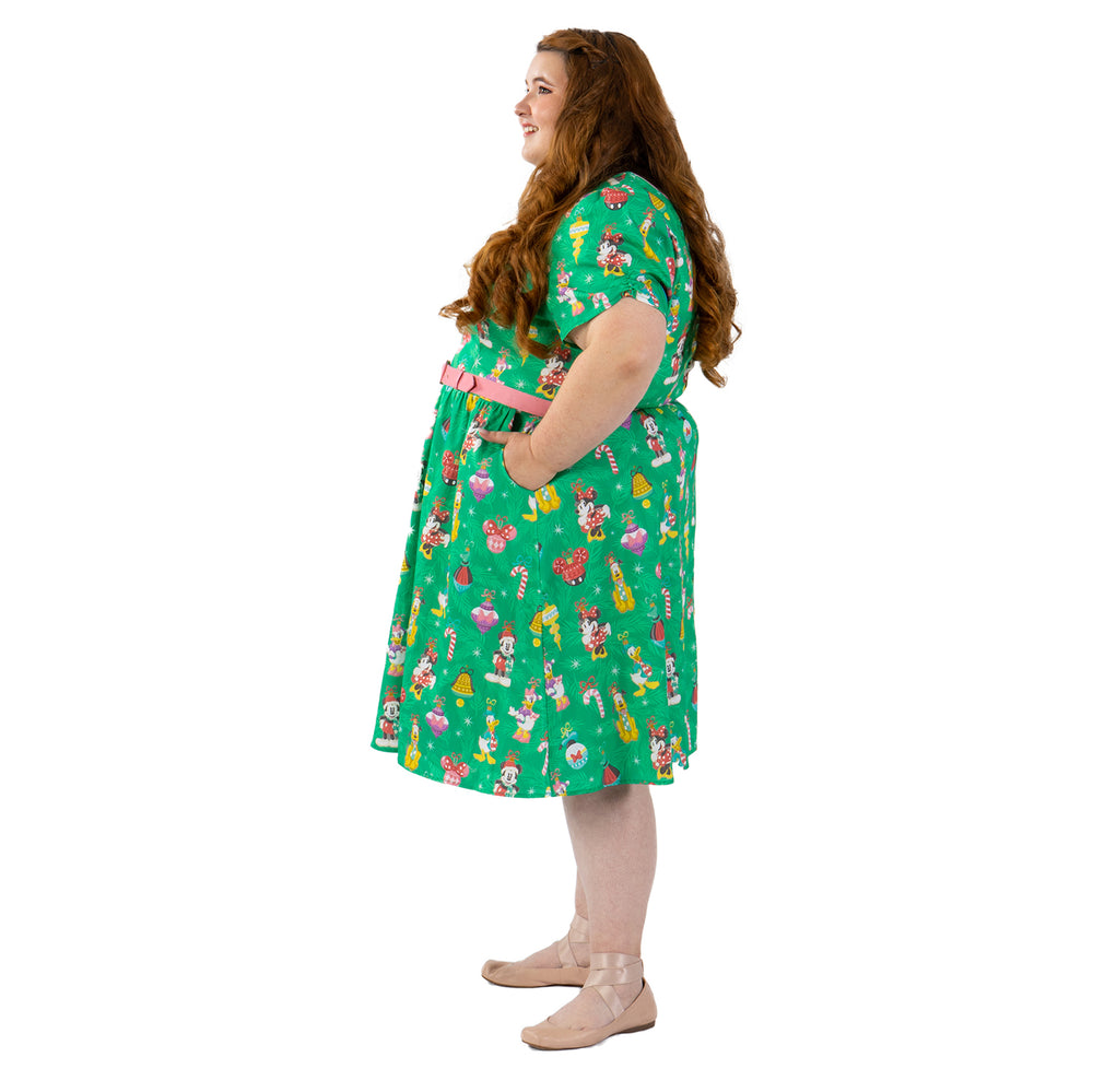 Disney Stitch Shoppe Holiday "Laci" Dress Full Side Model View-zoom