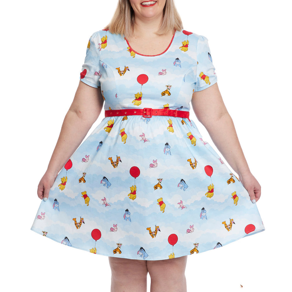 Stitch Shoppe Winnie the Pooh Laci Dress Front Closeup Model View-zoom