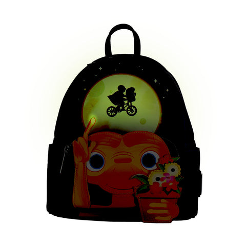 E.T. Glow in the Dark Mini Backpack Front Glow View