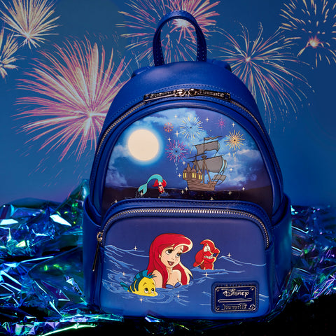 The Little Mermaid Ariel Fireworks Glow and Light Up Mini Backpack Lifestyle View