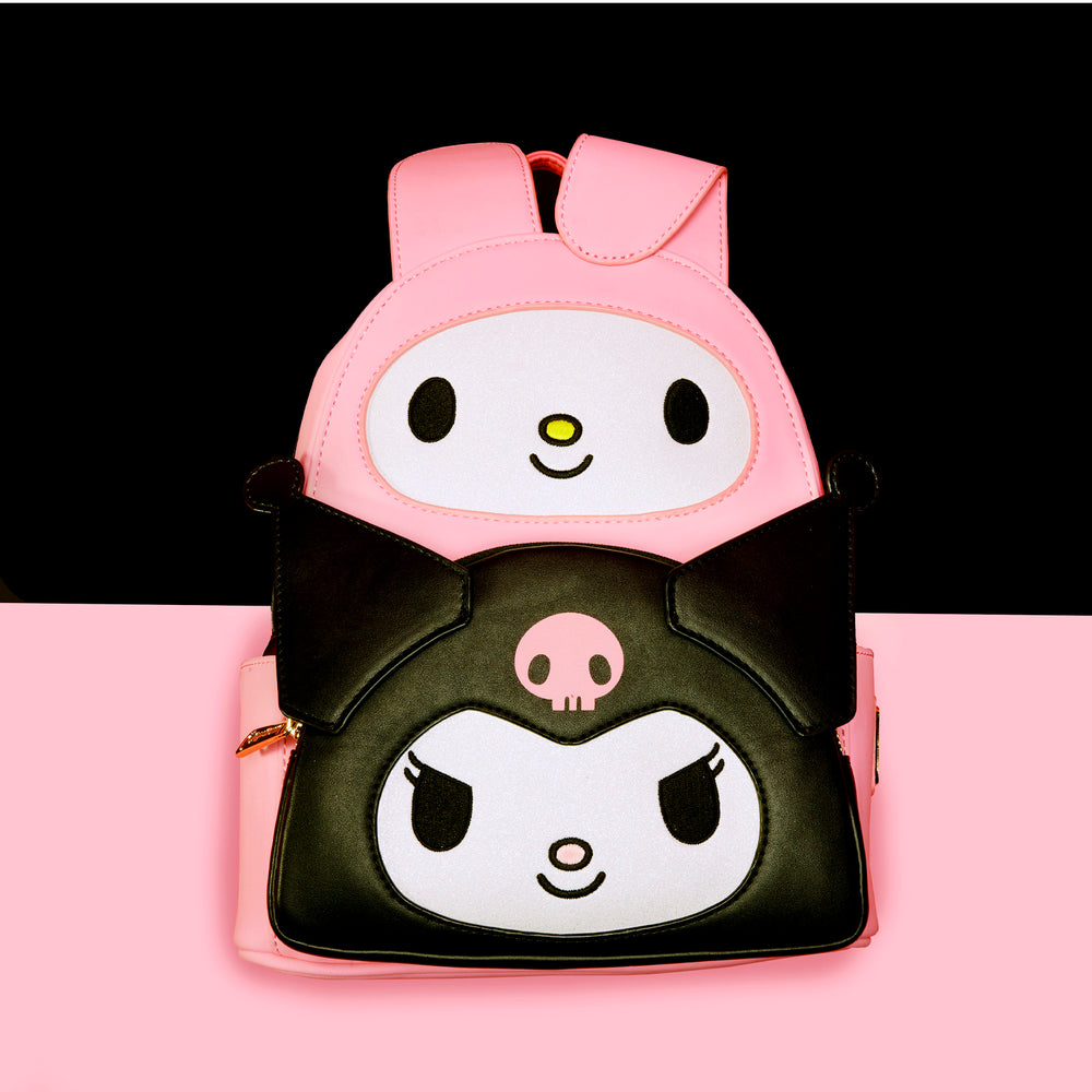My Melody and Kuromi Double Pocket Cosplay Mini Backpack Lifestyle View-zoom