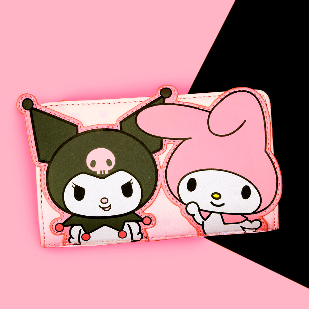 My Melody and Kuromi Flap Wallet Lifestyle View-zoom