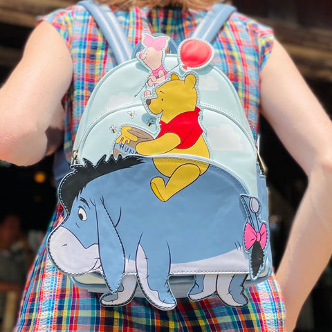 Exclusive - Winnie the Pooh 95th Anniversary Triple Pocket Mini Backpack Lifestyle View