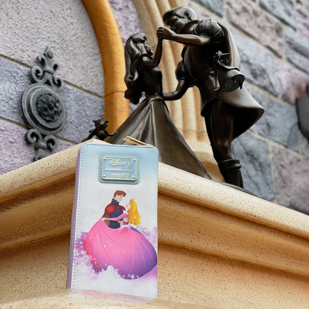 Sleeping Beauty Castle Zip Around Wallet Lifestyle View-zoom