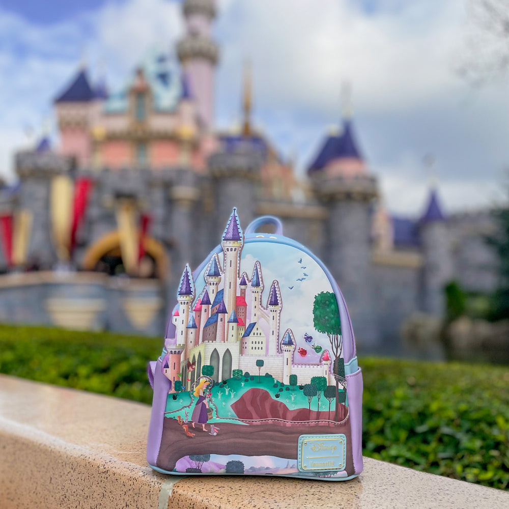 Sleeping Beauty Castle Mini Backpack Lifestyle View-zoom
