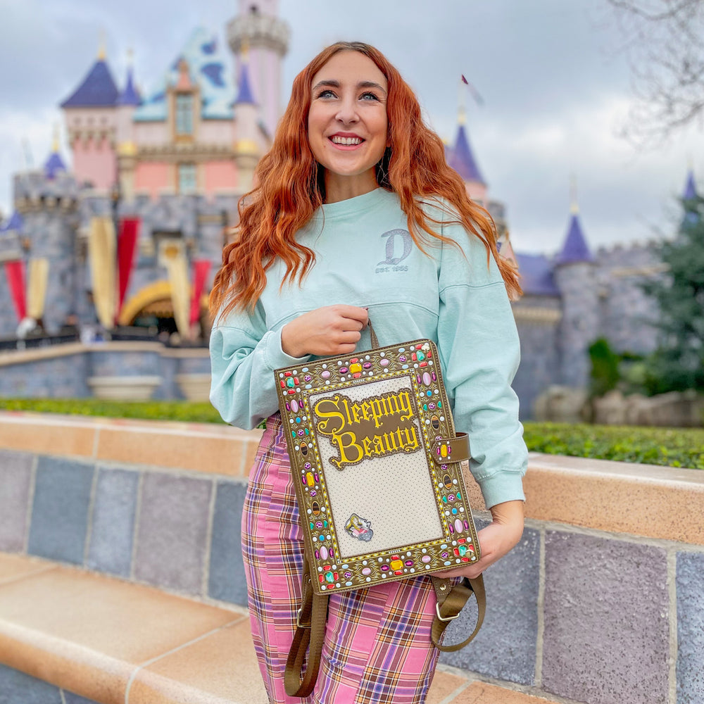 Sleeping Beauty Pin Trader Backpack Lifestyle View-zoom