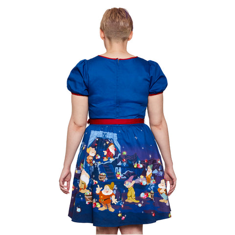 Stitch Shoppe Snow White Lauren Dress Closeup Back Model View