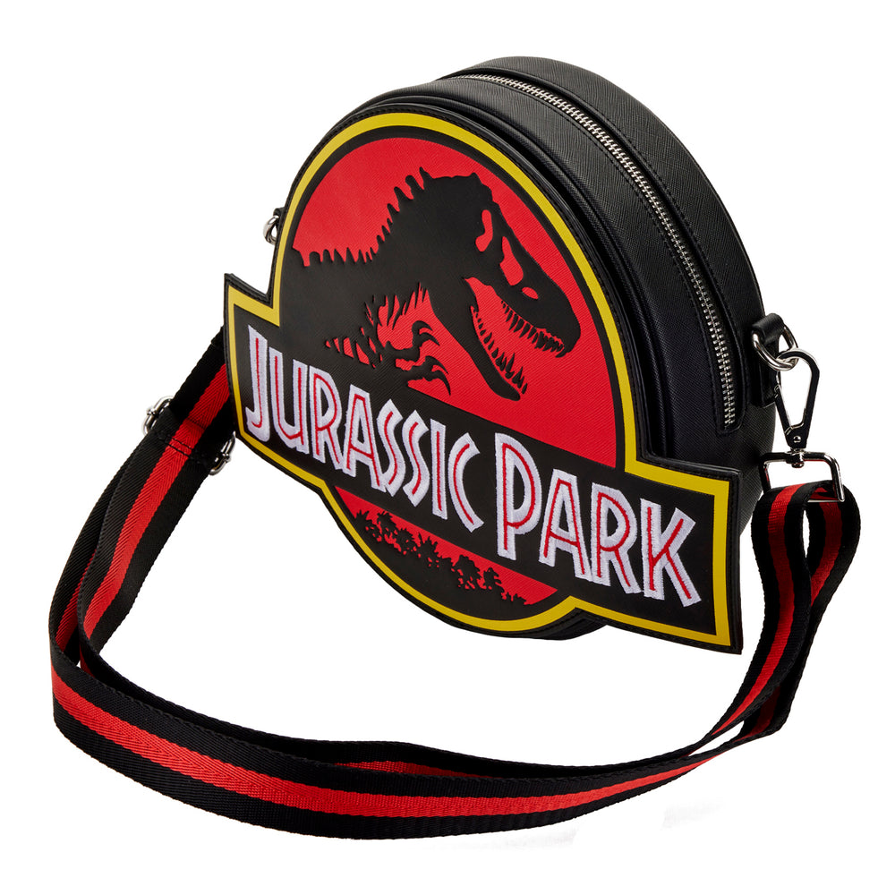 Jurassic Park Logo Crossbody Bag Top Side View-zoom