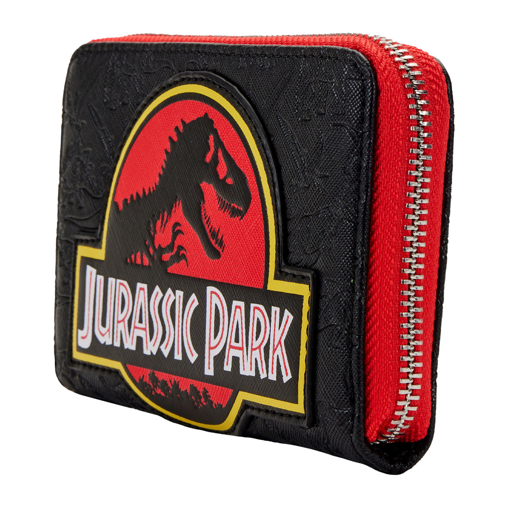 Jurassic Park Logo Zip Around Wallet Side View-zoom