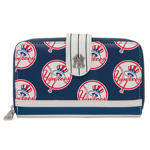 MLB New York Yankees Logo Zip Around Wallet Front View