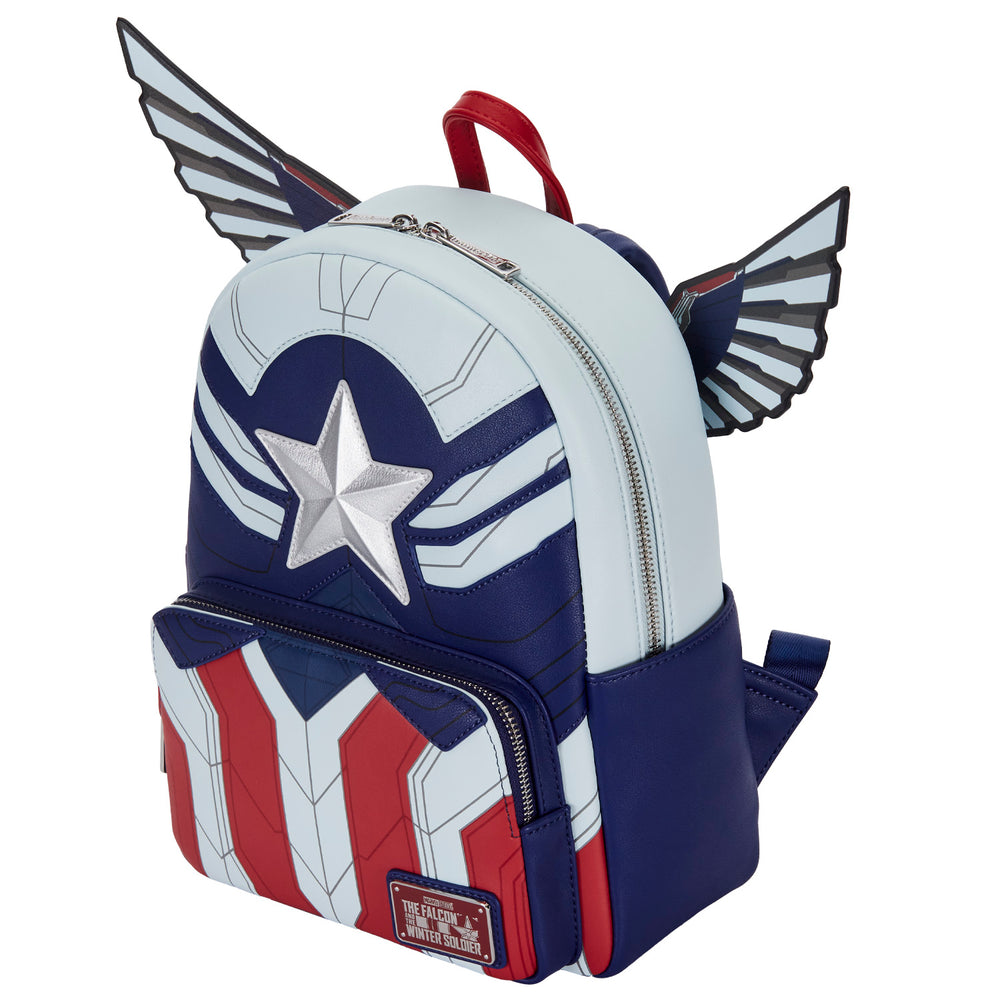 Falcon Captain America Cosplay Mini Backpack Top Side View-zoom