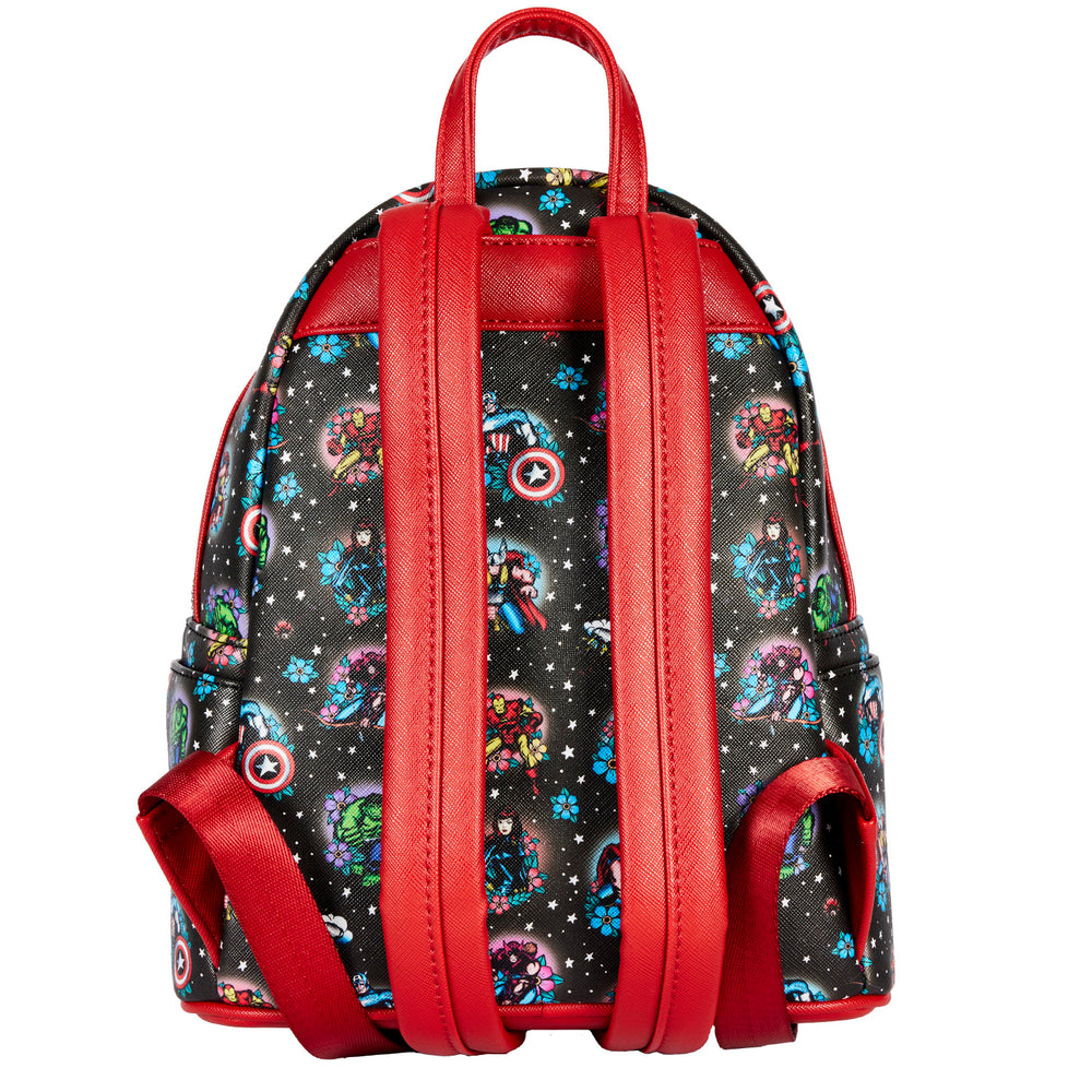 Avengers Floral Tattoo Mini Backpack Back View-zoom