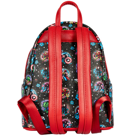 Avengers Floral Tattoo Mini Backpack Back View