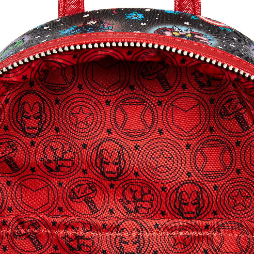 Avengers Floral Tattoo Mini Backpack Inside Lining View-zoom