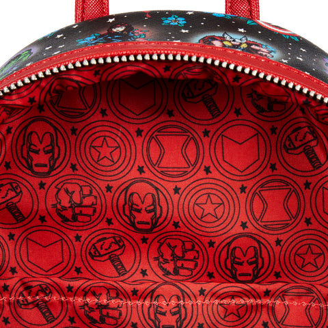 Avengers Floral Tattoo Mini Backpack Inside Lining View