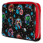 Avengers Floral Tattoo Zip Around Wallet Side View