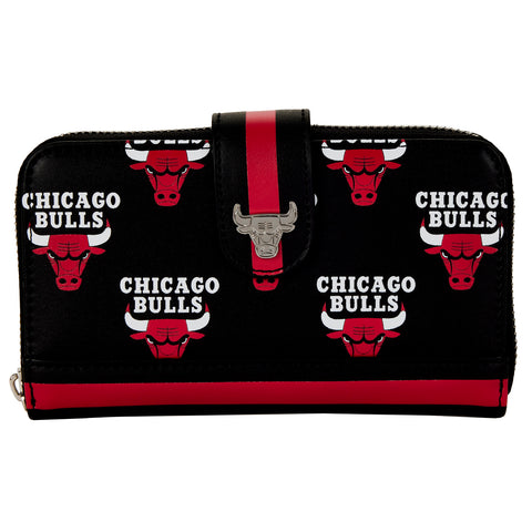 NBA Chicago Bulls Logo Zip Around Wallet Front View