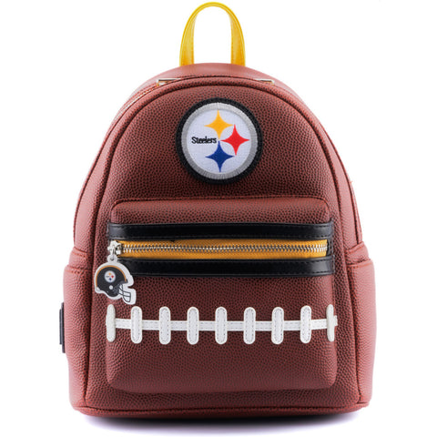 NFL Pittsburgh Steelers Pigskin Logo Mini Backpack Front View