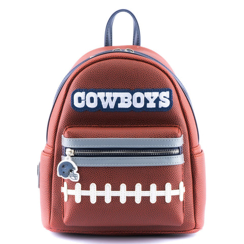 NFL Dallas Cowboys Pigskin Logo Mini Backpack Front View