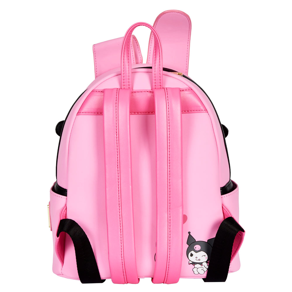 My Melody and Kuromi Double Pocket Mini Backpack Back View-zoom