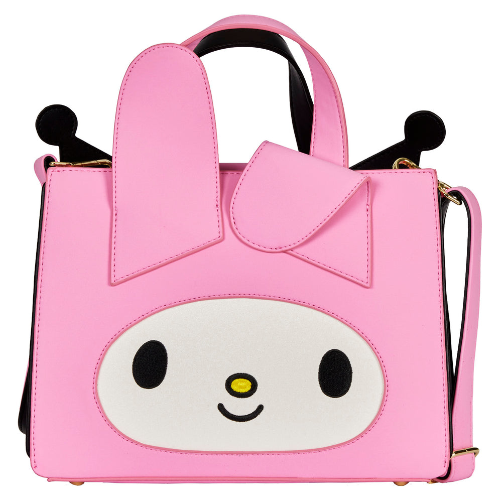 My Melody and Kuromi Reversible Crossbody Bag Front View-zoom