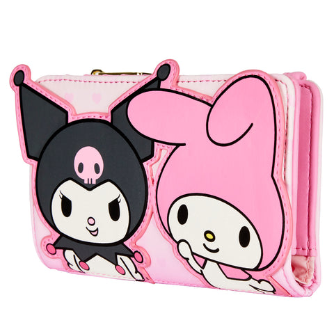My Melody and Kuromi Flap Wallet Side View