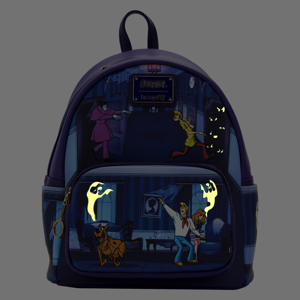 Scooby-Doo! Ghost Chase Glow in the Dark Mini Backpack Front Glow View-zoom