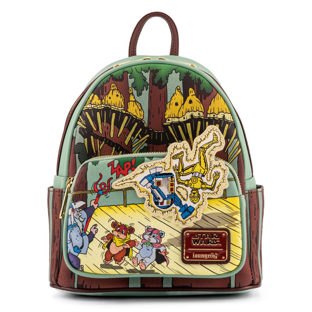 Exclusive - Ewoks and Droids Glow in the Dark Mini Backpack Front View-zoom