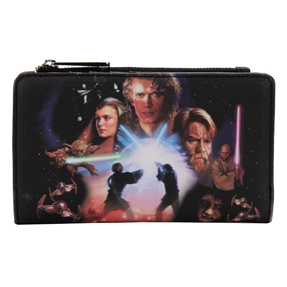 Star Wars Prequel Trilogy Flap Wallet Front View-zoom
