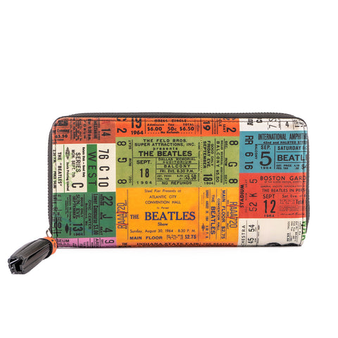 The Beatles Ticket Stubs Flap Wallet Front View