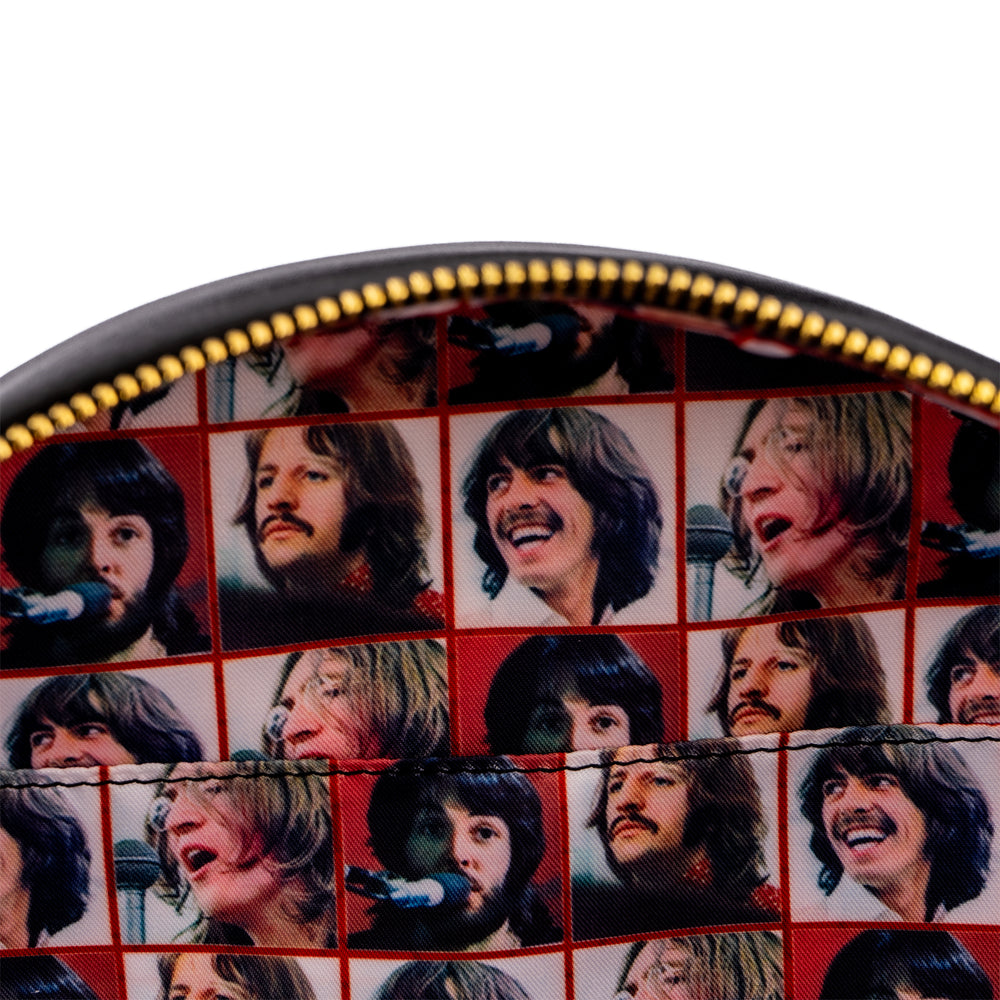 The Beatles Let It Be Vinyl Record Crossbody Bag Inside Lining View-zoom