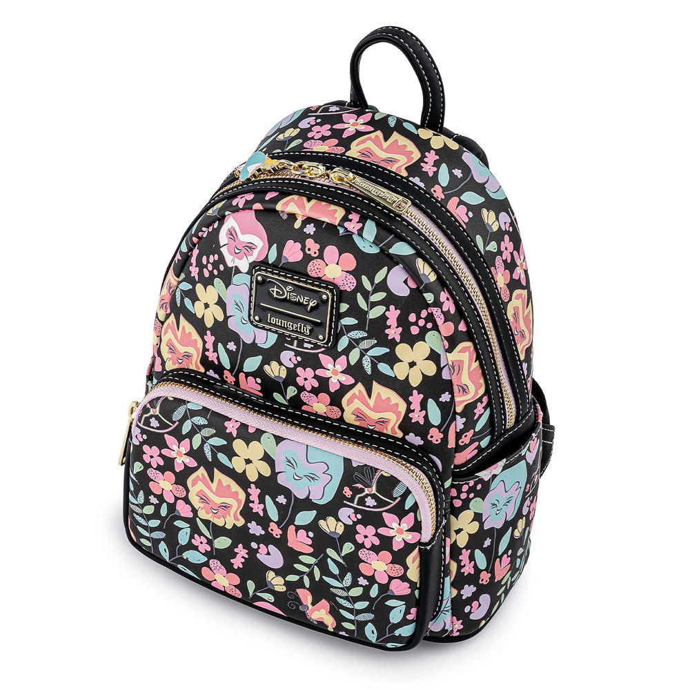 Exclusive - Disney Alice in Wonderland Floral Mini Backpack Top Side View-zoom