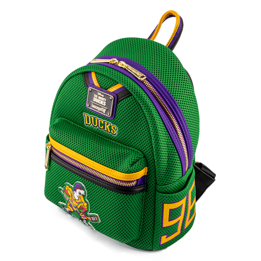 LACC 2021 Virtual Con Exclusive - Disney The Mighty Ducks Cosplay Mini Backpack Top Side View-zoom