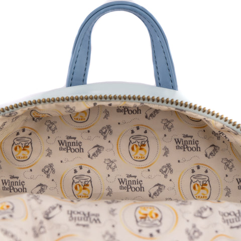 Winnie the Pooh 95th Anniversary Triple Pocket Mini Backpack Inside Lining View