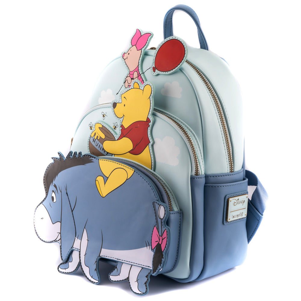 Winnie the Pooh 95th Anniversary Triple Pocket Mini Backpack Side View-zoom