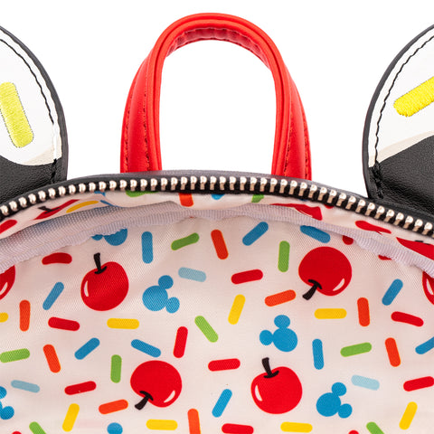 Exclusive - Mickey Mouse Sprinkle Cupcake Cosplay Mini Backpack Inside Lining View