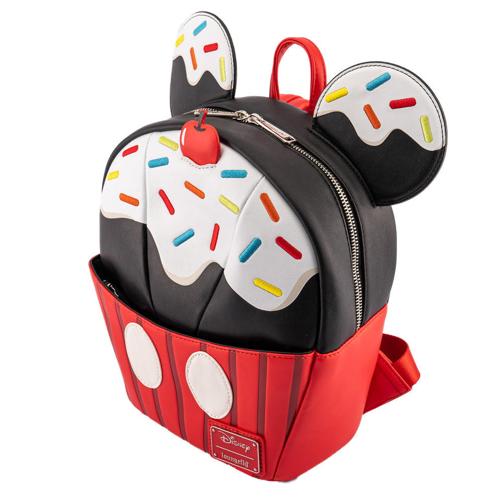 Exclusive - Mickey Mouse Sprinkle Cupcake Cosplay Mini Backpack Top Side View-zoom