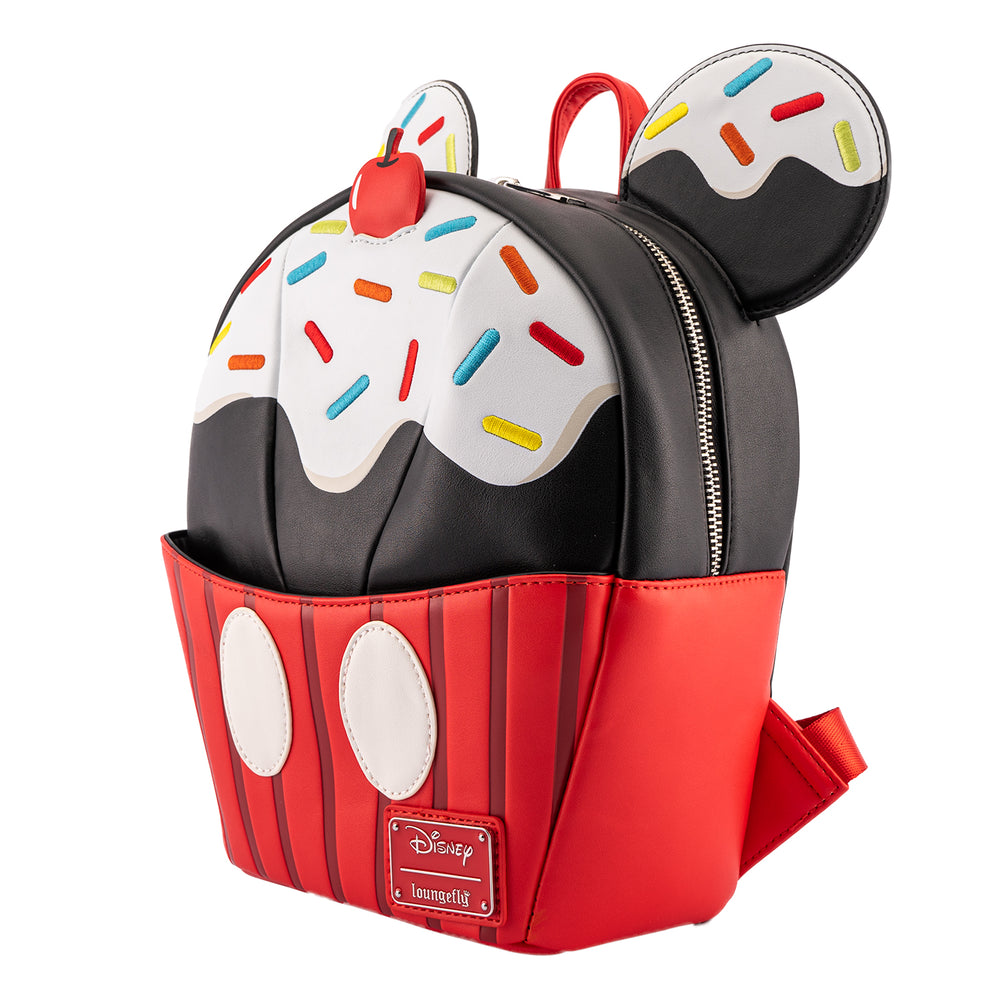 Exclusive - Mickey Mouse Sprinkle Cupcake Cosplay Mini Backpack Side View-zoom