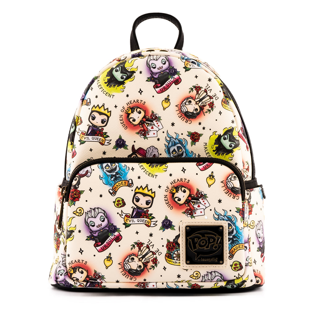 Funko Pop! by Loungefly Disney Villains Tattoo Mini Backpack Front View-zoom