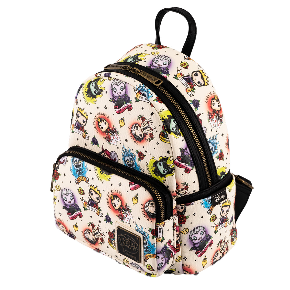 Funko Pop! by Loungefly Disney Villains Tattoo Mini Backpack Top Side View-zoom