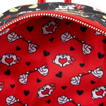 Mickey and Minnie Mouse Heart Hands Valentines Mini Backpack Inside Lining View