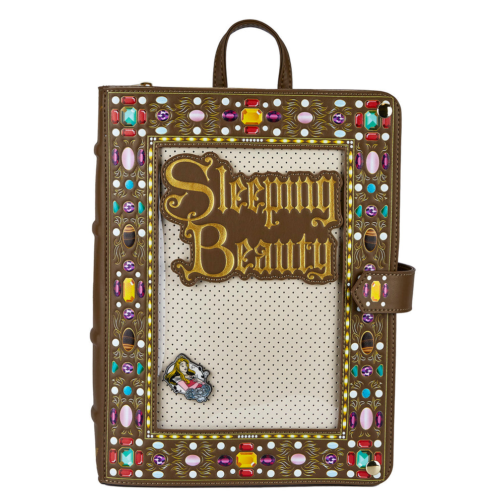 Sleeping Beauty Pin Trader Backpack Front View-zoom