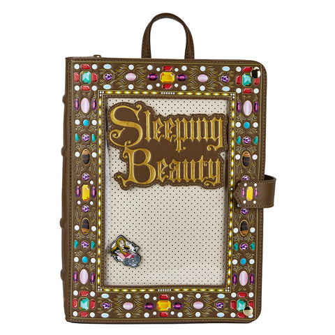 Sleeping Beauty Pin Trader Backpack Front View