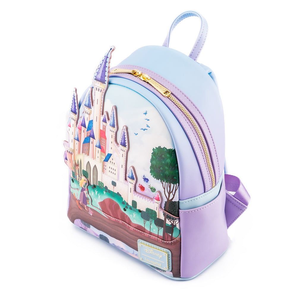 Sleeping Beauty Castle Mini Backpack Top Side View-zoom